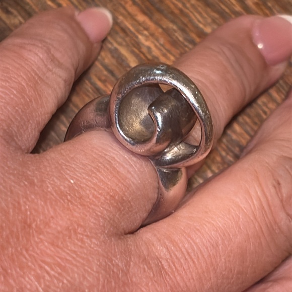 Modernist Sculpted Sterling Silver Ring